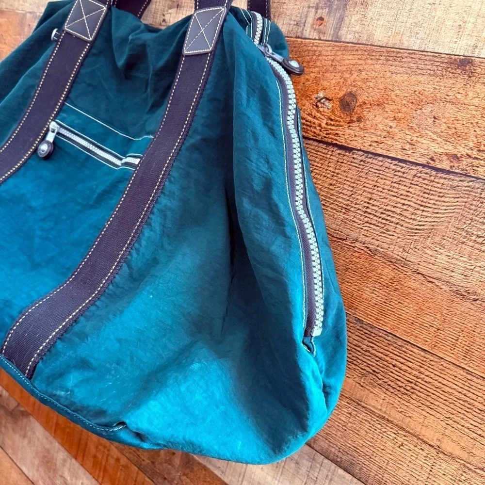 Unisex Vintage Y2K Kipling Large Nylon Expandable Travel Tote